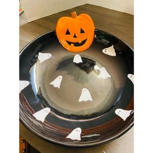 Pumpkin and ghost Halloween platter very cute